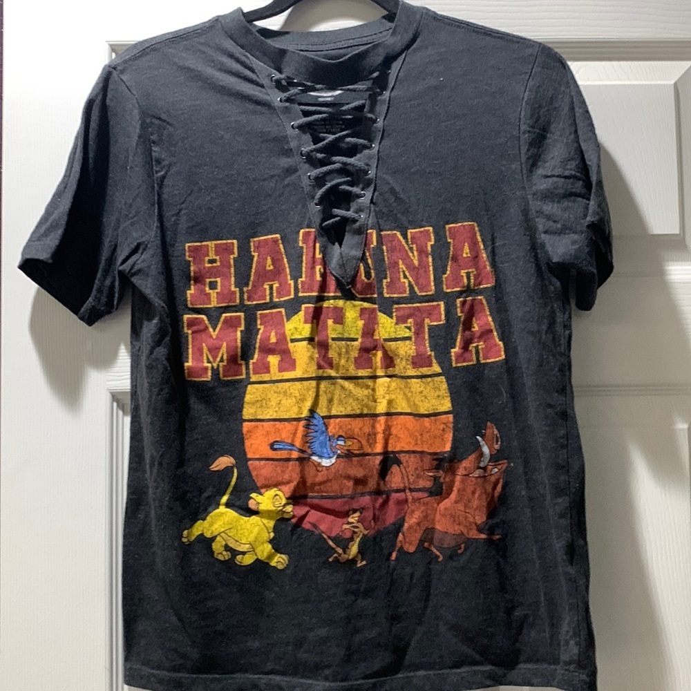 Disney “Hakuna Matata” Lace-Up V-Neck Women’s Tee